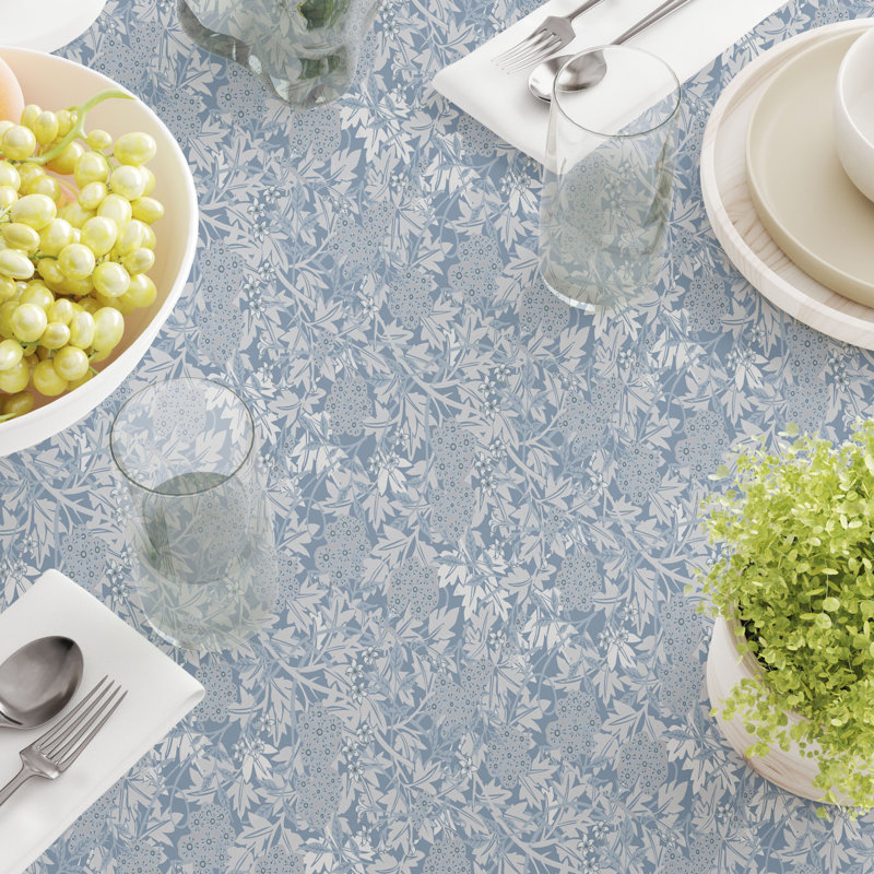 Eurelijus  Rectangular Tablecloth, 100% Cotton, Floral 66, 104" x 52"