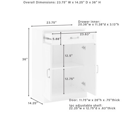 Casner Solid and Manufactured Wood 2-Door Accent Cabinet