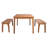 Teterboro 4 - Person Solid Wood Patio Dining Set Umbrella Hole Included Rectangular Table-1042352856