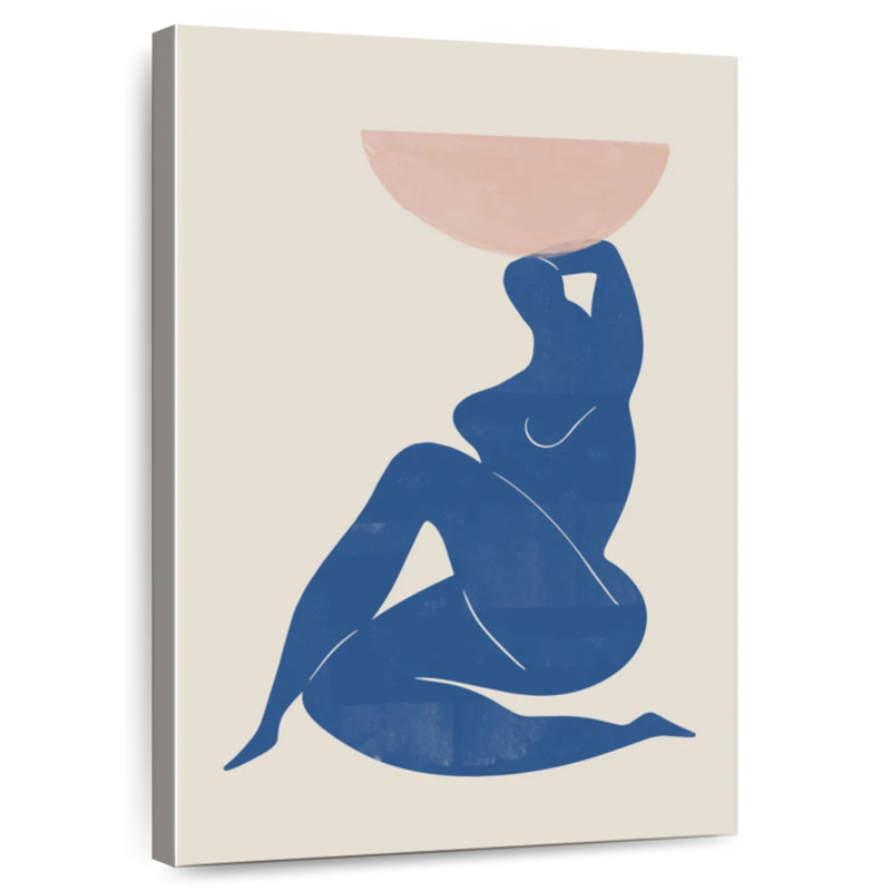 Leisha, femme abstraite avec vase, H 12 po x l 8 po
