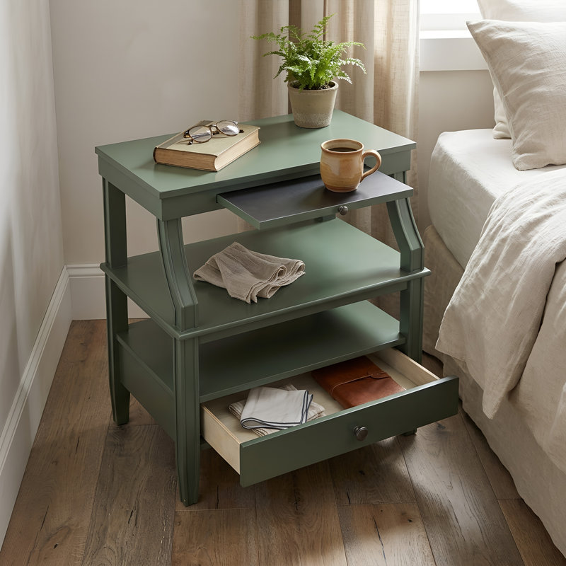 Krehbiel 23.75'' W Nightstand, Vintage Green