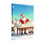Noël père Noël avec renne et carte-600944089