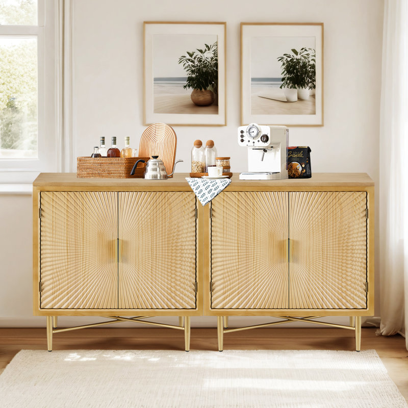 Modern Accent Cabinet Sideboard, Set Of 2