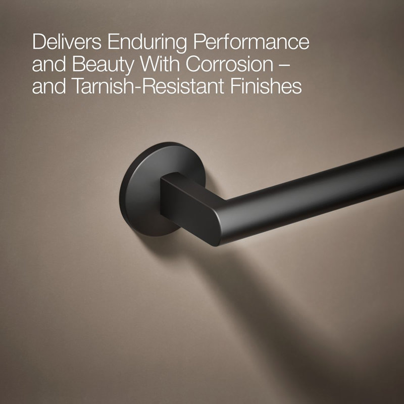 Components Towel Bar, Matte Black, 18"W