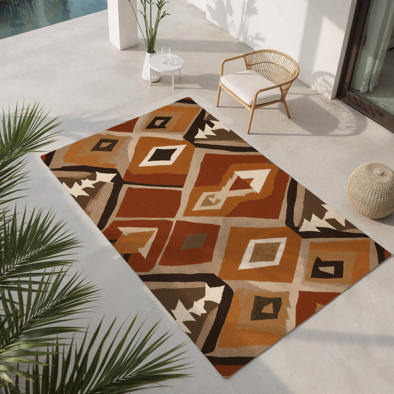 Tapis intérieur et extérieur Tribal Flow, Rectangle 9 pi x 12 pi