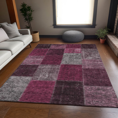 Premium Machine Washable Prisco Merlot Rug