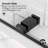 Catalyst 43"- 48" W x 76" H Double Sliding Frameless Shower Door in Matte Black with 3/8" Clear Glass-96391542