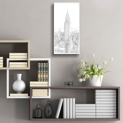 Art mural en verre «Aérien City View 1» par Ethan Harper