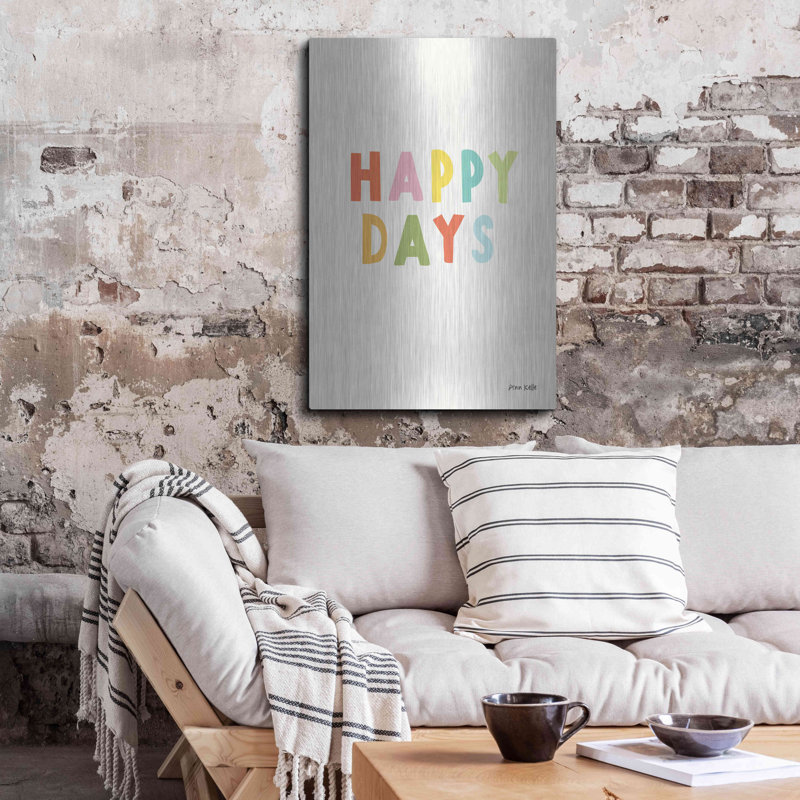 «Happy Days» par Ann Kelle Designs, art mural en métal, H 36 po x l 24 po