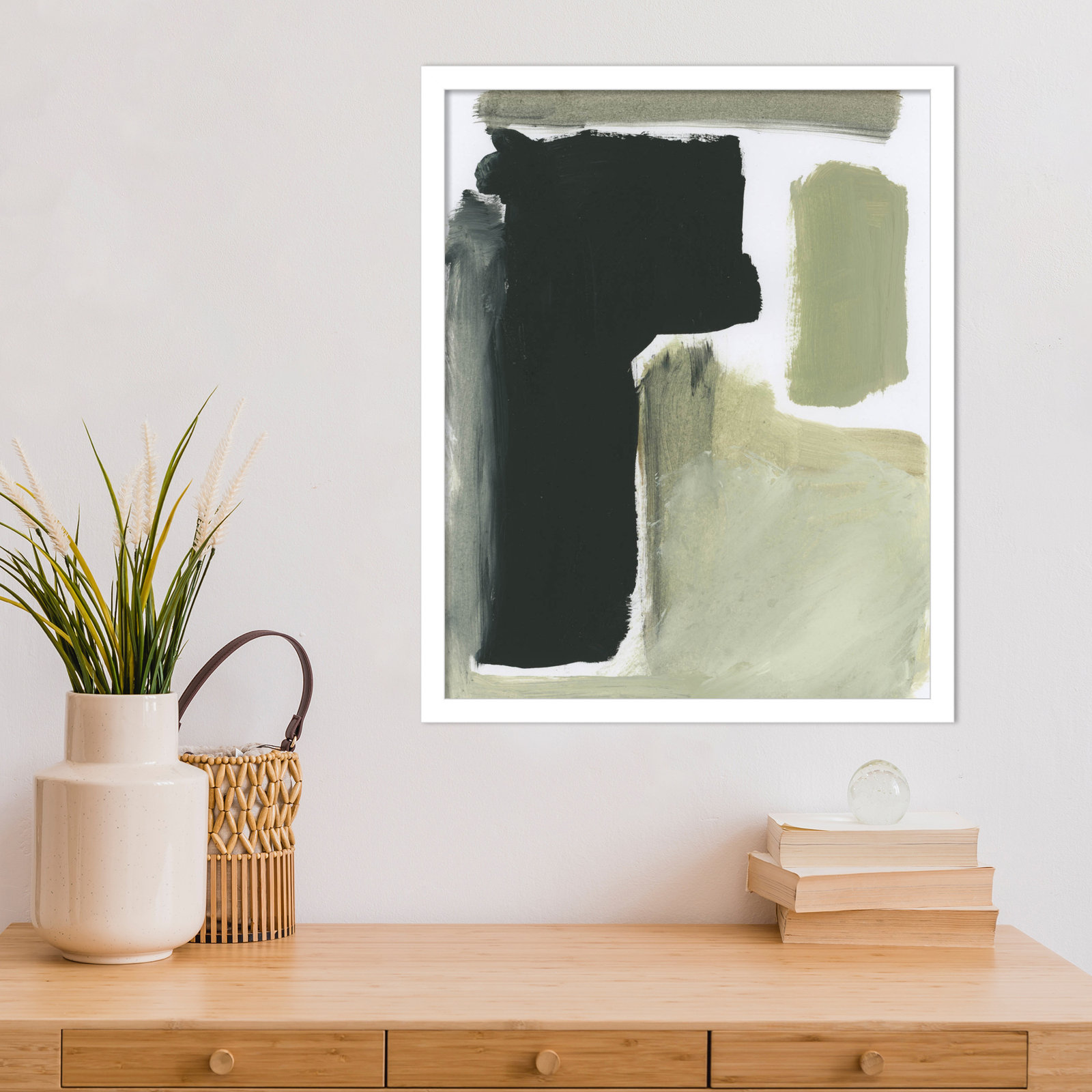 Cleve "Total" Print by Dan Hobday, White, 21" H x 17" W