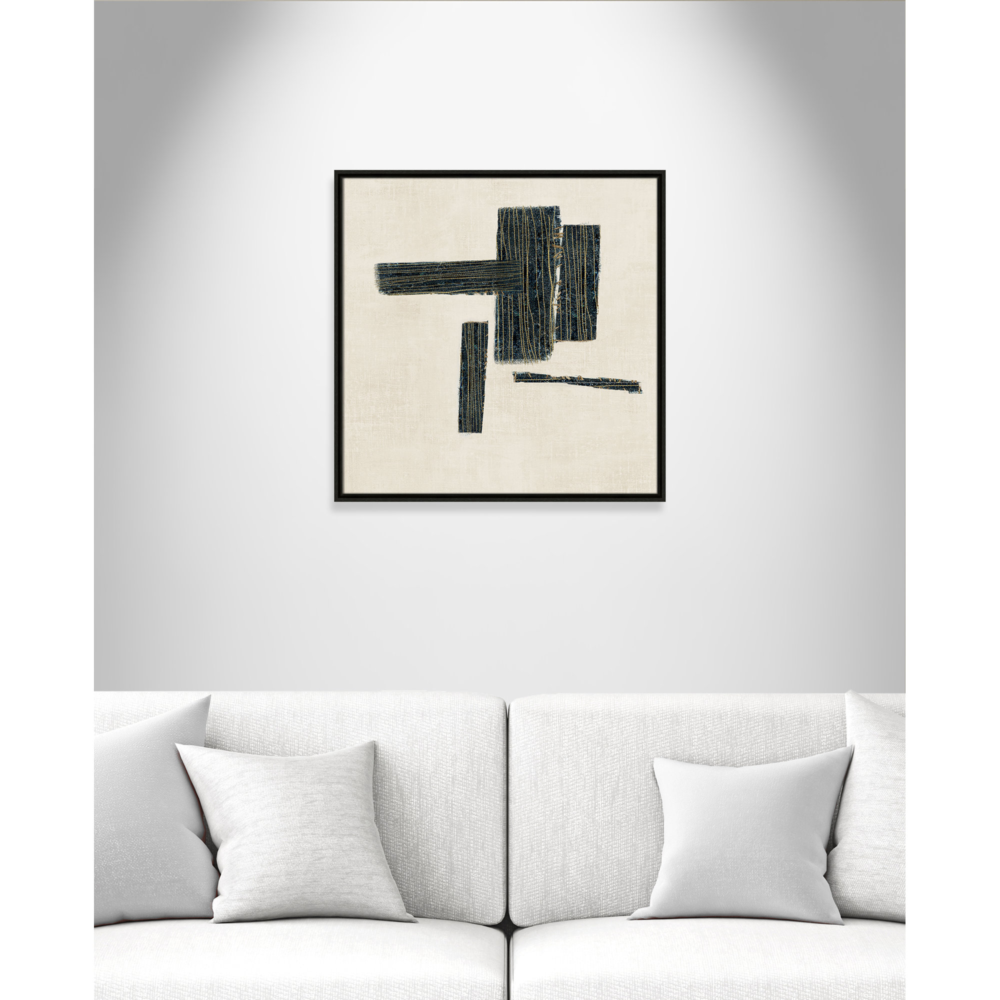 Stiched II Print by , 25.5" H x 25.5" W, Espresso