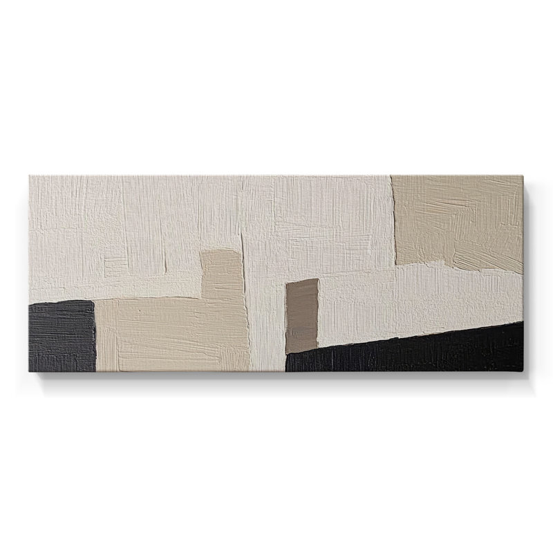 Série abstraite - DCLXI - Toile tendue avec châssis - Prêt à accrocher, H 12 po x l 30 po
