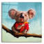 Trinx «Outback Fun II» par Lucia Heffernan, art mural en verre acrylique, 36 po x 36 po-1479813142