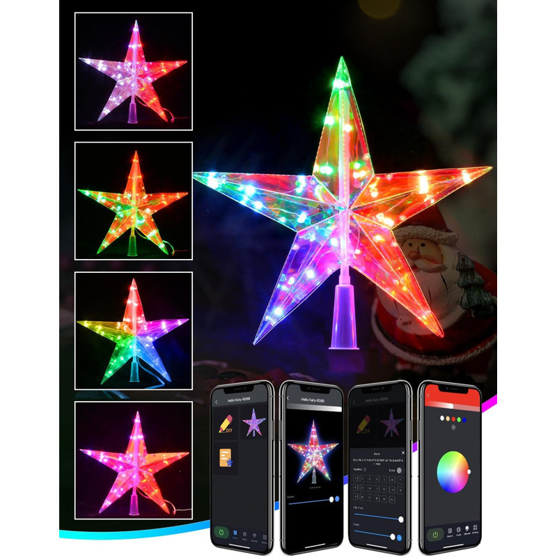 11.4'' Plants & Flowers Lighted Tree Topper