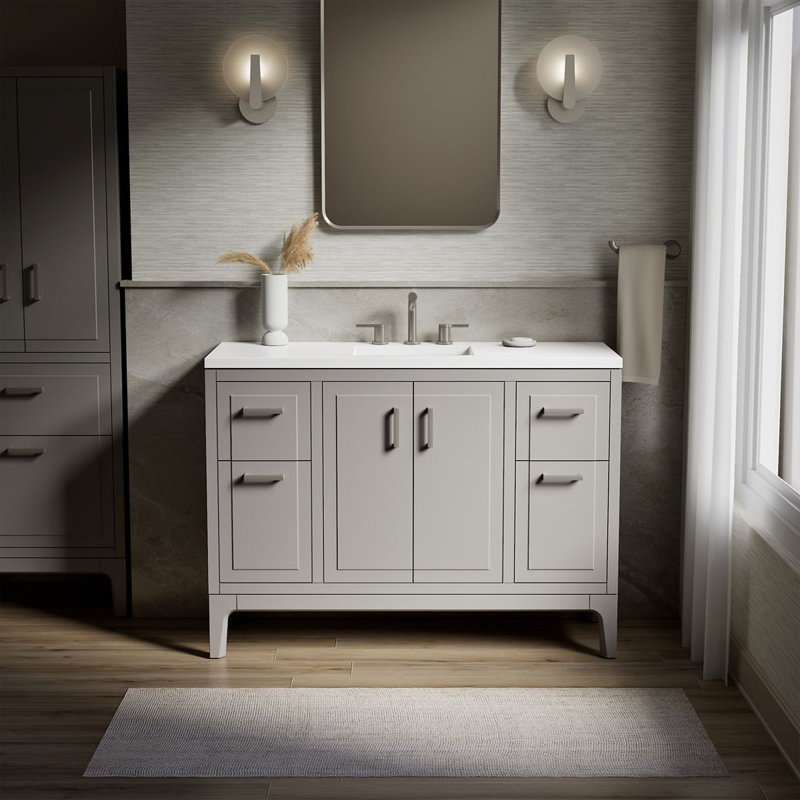 Seer 48.13" Single Bathroom Vanity Set, Mohair Gray