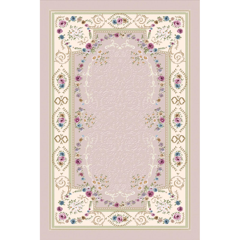 Stylish Woven Carpet (4 x 6 Feet), 100% Polyester, 0.3 in Pile Height | Antibacterial, Non-Slip PVC Dot Underside | Machine Washable, 3D Digital Printed Design | Perfect for Living Room, Bedroom & Office Decor