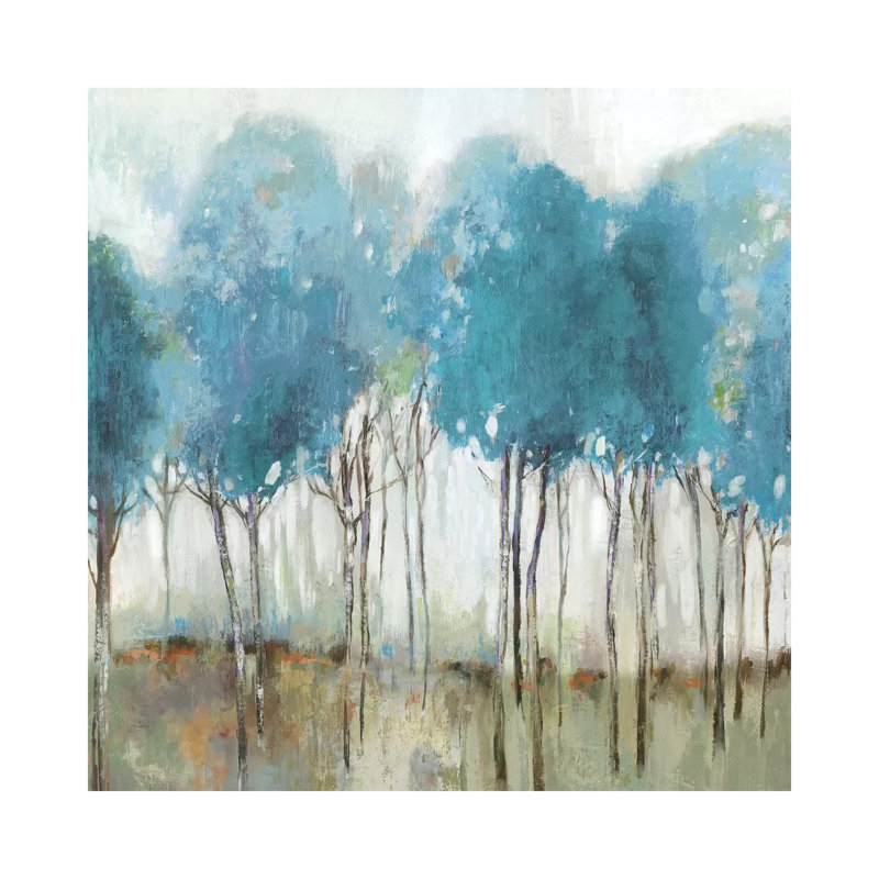"Misty Meadow I" par Allison Pearce, reproduction d’art, H 18 po x l 18 po x 1,5 po, Toile tendue, Pas de tapis