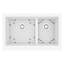 Ensemble d'évier de cuisine à double cuve et tablier frontal à tablier frontal 34 po x 21-1 / 4 po 60/40 Karran Quartz-49947593