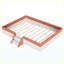 Structure de lit tapissier pour grand lit avec lumières à DEL et clôture de plancher et marches à 2 niveaux Blanc-1395587027