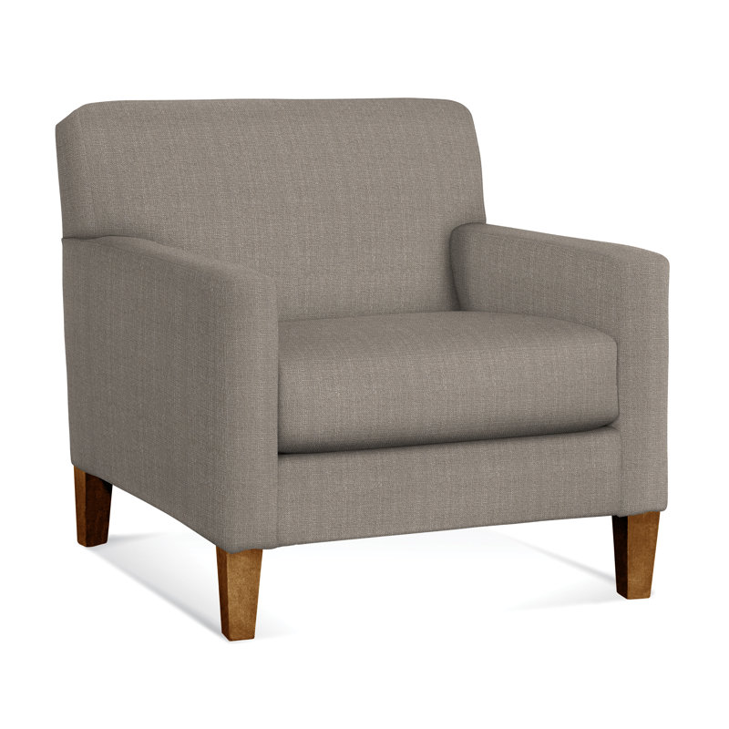 Tampa Upholstered Armchair, Honey, White Linen-Look Performance; 0325-91