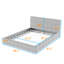 Grand lit plateforme tapissier avec tête de lit-1459878113