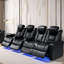 Fauteuils inclinables de luxe Nappa, conception réglable et moderne pour le cinéma maison