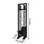 Ensemble d'outils pour foyer intérieur et poêle à bois : outils robustes en métal forgé, poignées bien agrippées, pinces ergonomiques pour déplacer le bois facilement, 5 pièces, (noir)