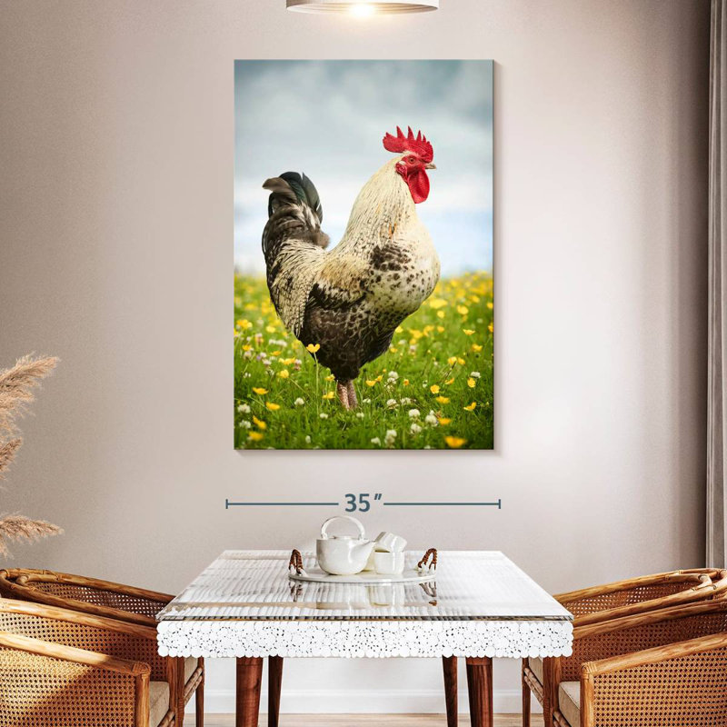 English Rooster, 51" H x 34" W