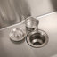 24In Stainless Steel Washing Sink W/ Faucet Hoses And Drain Head Only(Update)