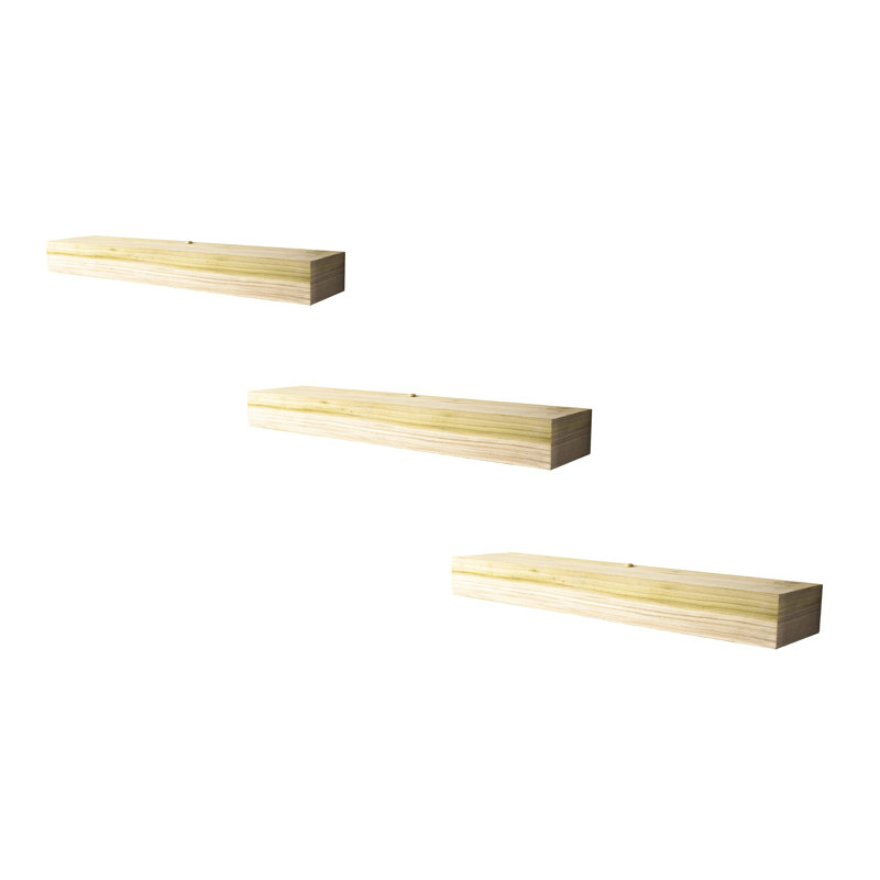 Rayne Poplar Floating Shelves, 4" H x 20" W x 4" D