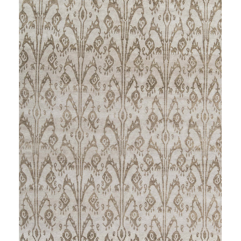 Tapis gris de haute qualité noué à la main