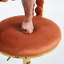 Chaise de bar moderne à 2 pieds dorés avec pieds en métal confortables et polyvalents