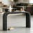 Natural Cedar Wood Console Table With Curved Edge, Perfect For Entryways And Living Rooms, Farmhouse And Rustic Style