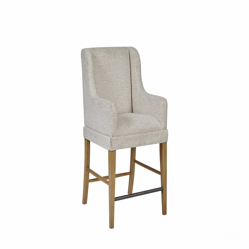 Tabouret de comptoir rembourré, Tanné