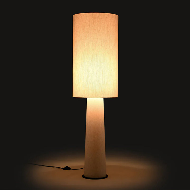 Lampe sur pied en lin Keshav