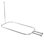 Tringle à rideau de douche en forme d'anneau fabriquée en aluminium antirouille à fixation murale avec support de plafond pour baignoire sur pattes Utopia Alley, très grande taille de 54 pouces x 26 pouces