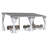 White Hard Top Lean To Gazebo Pergola With Curtains And Mosquito Netting-123829700