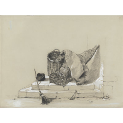DeWint's Still Life With Broom & Rake I by Peter Dewint - Wrapped Canvas Print