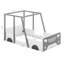 Lit de voiture de course simple avec toit, structure de lit de plancher de lit simple en bois avec roues-108840134