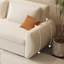 Canapé-lit causeuse 100% polyester beige-130071161