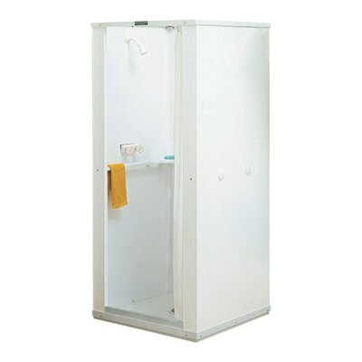 Durastall 30'' x 73'' Square Sliding Shower Enclosure with Base Included -  E.L. Mustee & Son