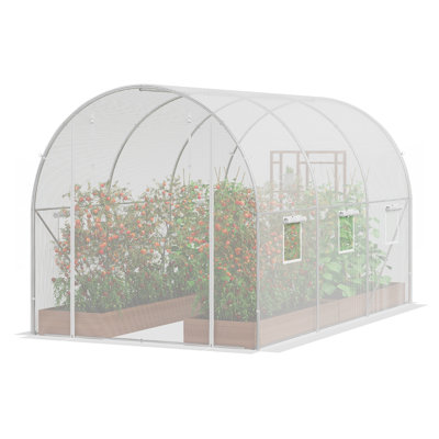 Walk-In Tunnel Greenhouse With Galvanized Frame And PE Cover For Year-Round Plant Protection