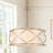 3-Light Drum Cage Chandelier Gold