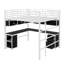 Full Metal Loft Bed With Bookcase-937818685