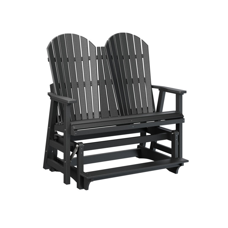 Comfo Back Outdoor Glider, Black