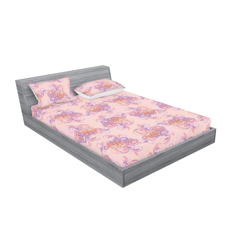 Drap-housse et taies décoratives 3 pièces Ambesonne, Ensemble de draps pour grand lit avec 2 taies d'or