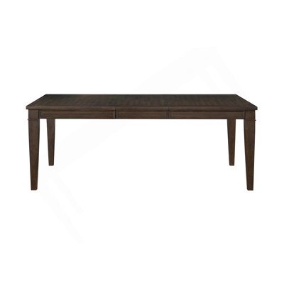 Dark Brown Finish 1Pc Dining Table With Separate Extension Leaf Classic Look Dining Wooden Furniture