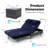 Outdoor Wicker Double Chaise Lounge Chair with Side Table & Cushions, Adjustable Reclining Back-1219753751