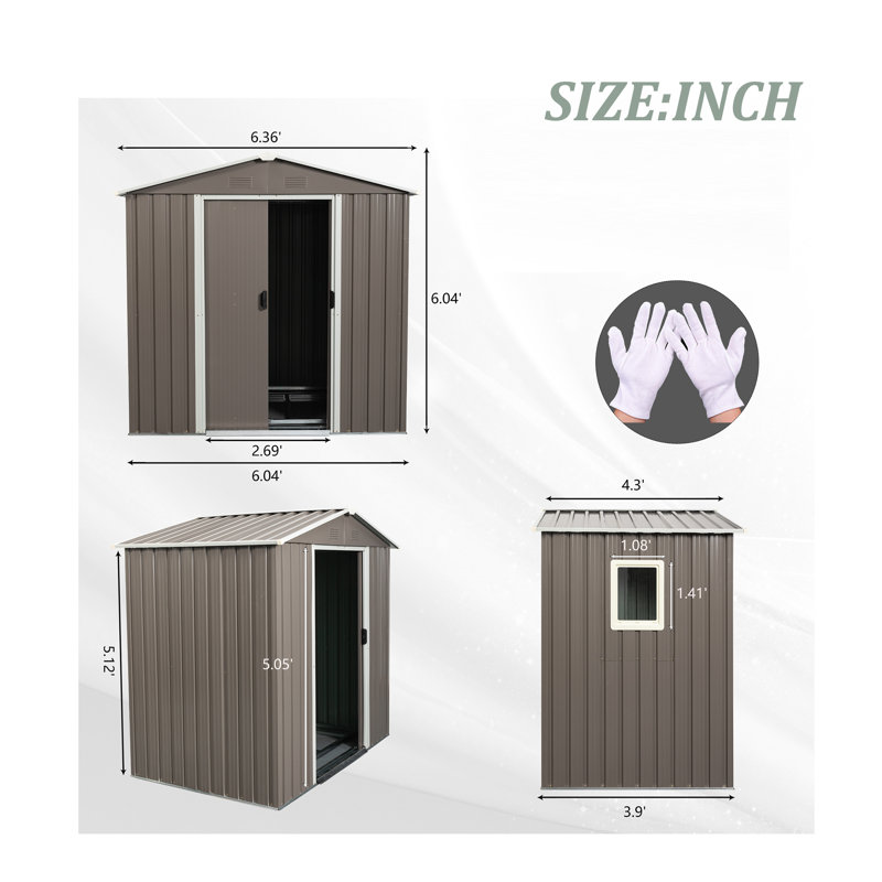 6 ft. x 5 ft. Metal Storage Shed