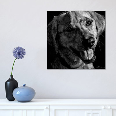 Canine Scratchboard XXIII 1 Piece Wrapped Canvas Wall Art